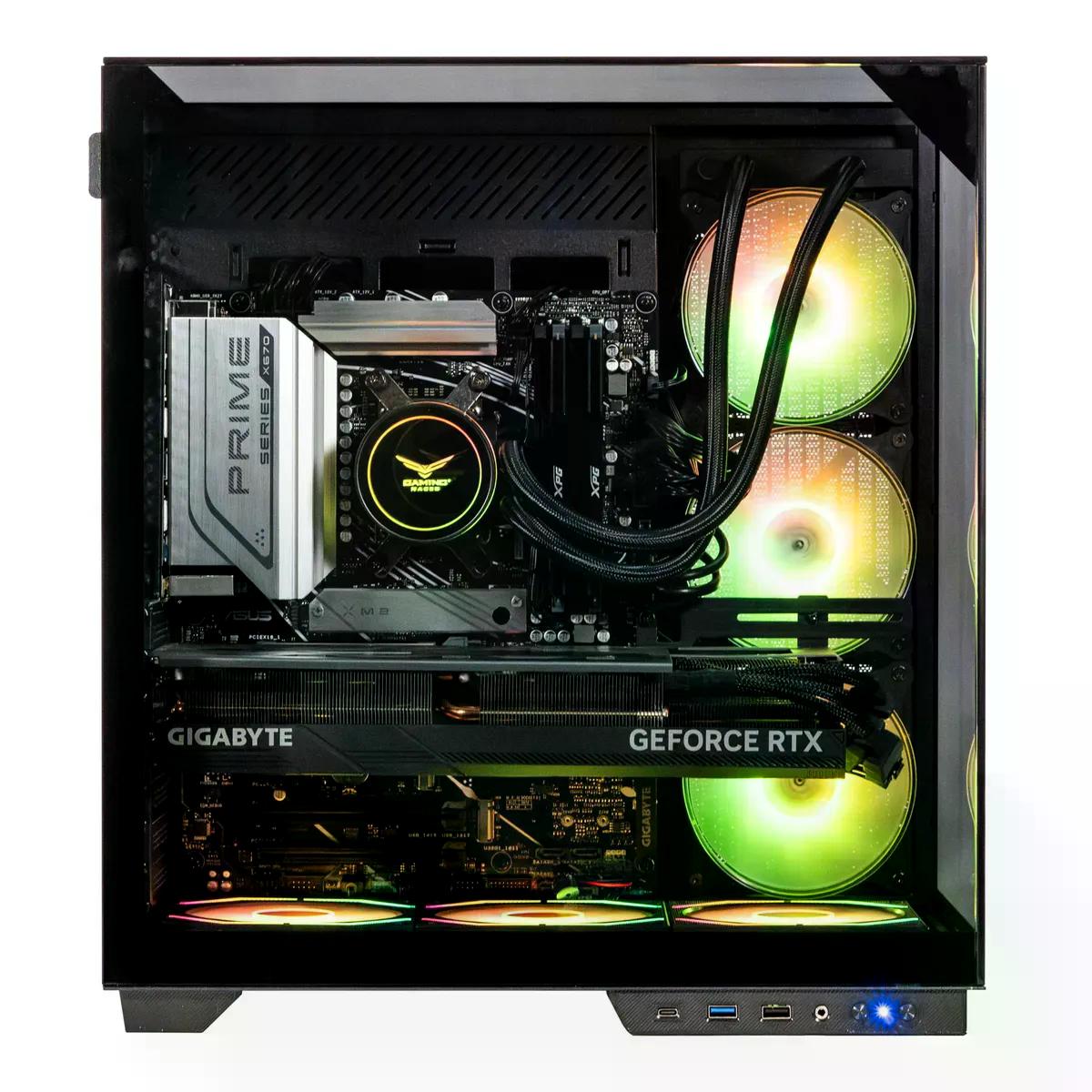 GABINETE NACEB IRIS NA 0639 MIDI TOWER ATX MICRO ATX MINI ITX USB 3.0 SIN FUENTE 4 VENTILADORES INSTALADOS NEGRO