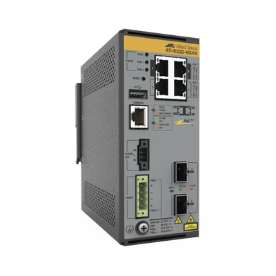 Switch Industrial L2+, Puertos 4x 10/100/1000T con PoE++, 2x 1G/10G SFP+, PoE++ (TAA)
