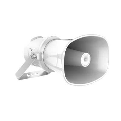 Altavoz IP tipo Trompeta / 25W / 24VCD / Para integración con Hik-Central Professional / Reproducción de Audio vía Red / IP66