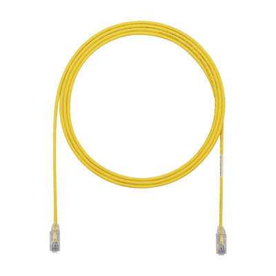 Cable de Parcheo TX6, UTP Cat6, Diámetro Reducido (28AWG), Color Amarillo, 3.05 Metros (10 Pies)