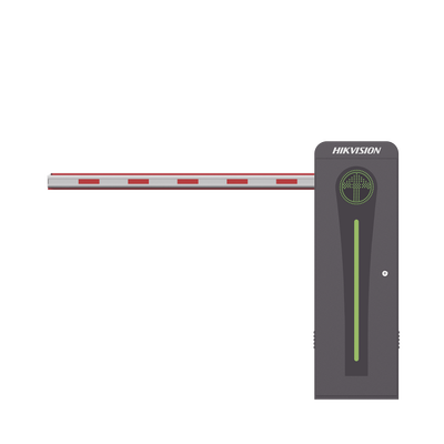 Barrera Vehicular con Brazo Iluminado Led 4 mts INCLUIDO / Izquierda / Alto Desempeño / Brushless / Semáforo Rojo-Verde en Gabinete / Incluye 2 Controles Remotos