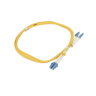 Jumper de Fibra Óptica Duplex, Monomodo, con Conectores LC/UPC-LC/UPC, 2 Metros (6.56 Pies)