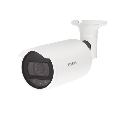 Cámara IP Tipo Bala 4 Megapíxel / Lente 3mm / IR 20M / WDR 120db / IP66 / H.265 & WiseStream / modo pasillo / POE 802.3af