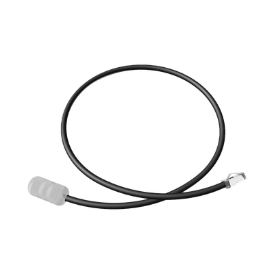 Cable de Conexión en Campo Jack a Plug RJ45 de Uso Exterior, Categoría 6A, Blindado (S/FTP), 1 Metro, Color Negro