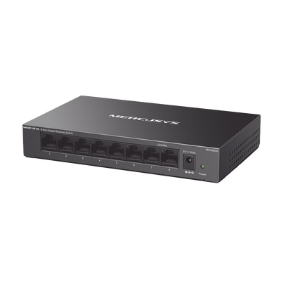 Switch NO Administrable / Para escritorio / Carcasa de Metal / 8 puertos 10/100/1000 Mbps / Diseño Compacto / Plug and Play
