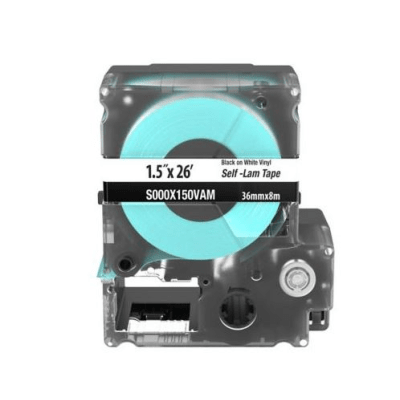 Casete de Etiquetas Autolaminadas de Cinta Continua, de 26 (1 Pulgada) mm de Ancho, 7.9 Metros (25.92 Pies) de Largo, Para Cables Cat. 5e/6, Color Blanco