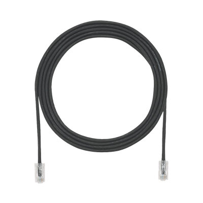 Cable de Parcheo UTP Cat6A, CM/LSZH, Diámetro Reducido (28AWG), Color Negro, 3.05 Metros (10 Pies)