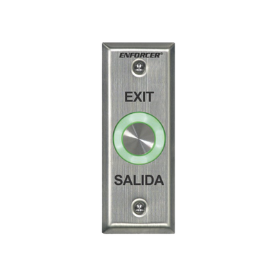 Botón de Salida con Aro Iluminado Color Verde y Rojo / IP65 / Buzzer / Función Toggle (Enclavado) / Temporizador  / Relevador NC/NO/ Uso Exterior e Interior.