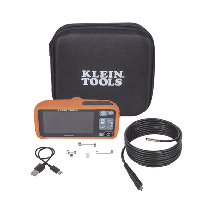 Cámara Boroscopio de Inspección 5.5mm 720p USB-C,  LCD 4.3" Color, Cuello de Cisne Nylon de 10' (3m) con Imán, Espejo, 6 LED´s. Batería Io-Li Recargable. Ideal en Electricidad, HVAC, Plomería y Aviación