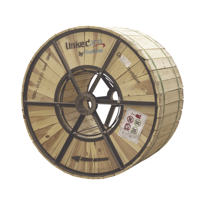 Carrete de 4 Kilómetros de Fibra Óptica Aérea (ADSS) G.652D, Monomodo de 48 Hilos, Exterior, Span 200, Loose Tube