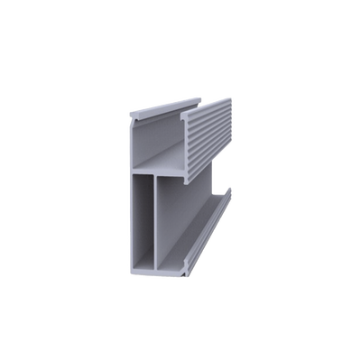 Riel 5 para montaje de módulos fotovoltaicos de aluminio anodizado de 4400mm.