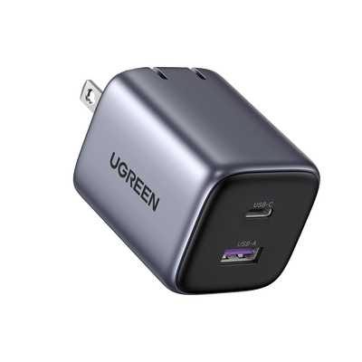 Cargador de 35W serie Nexode | 2 Puertos de Carga Rápida | USB-C  y USB-A | Tecnología GaN II | Power Delivery 3.0 | Quick Charge 4.0 | Chip Confiable y Carga Inteligente | Optimiza la Experiencia de Carga | Tecnología Thermal Guard.