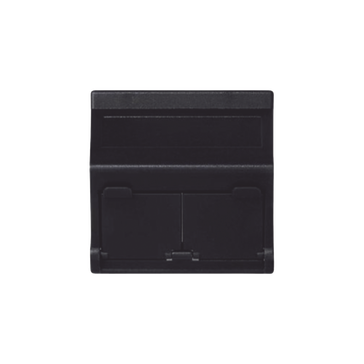 (KB80MD64/14) Placa Voz y Datos Inclinada con Guardapolvo y Adaptador Doble para RJ45 Keystone Color Negro