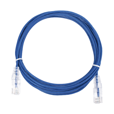 Cable de Parcheo Slim UTP Cat6 - 3 Metros (9.84 Pies) Azul Diámetro Reducido (28 AWG)