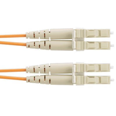 Jumper de Fibra Optica Multimodo 62.5/125 OM1, LC-LC Duplex, OFNR (Riser), Color Naranja, 2 Metros