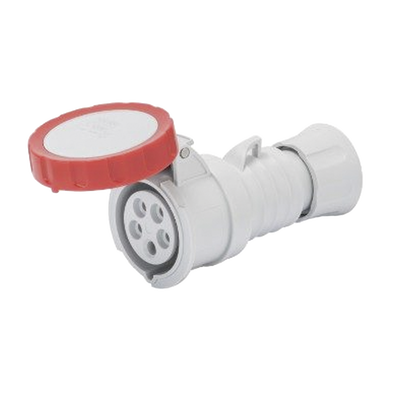 BASE MÓVIL RECTA HP - IP66/IP67/IP68/IP69 - 3P+N+T 16A 380-415V 50/60HZ - ROJO - 6H - CONEXIONADO DE TORNILLO