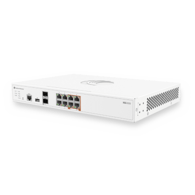 Network Service Edge NSE 4000 / 10 Gbps Firewall Throughput / 2.5 Gbps Advanced Security Throughput / 8 x 2.5 GbE RJ45 / 2 x 10 GbE SFP+ / SD-WAN / VPN / Cloud Management cnMaestro