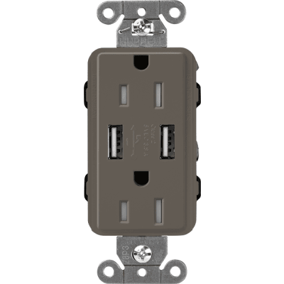 Receptáculo 15 A con puerto USB