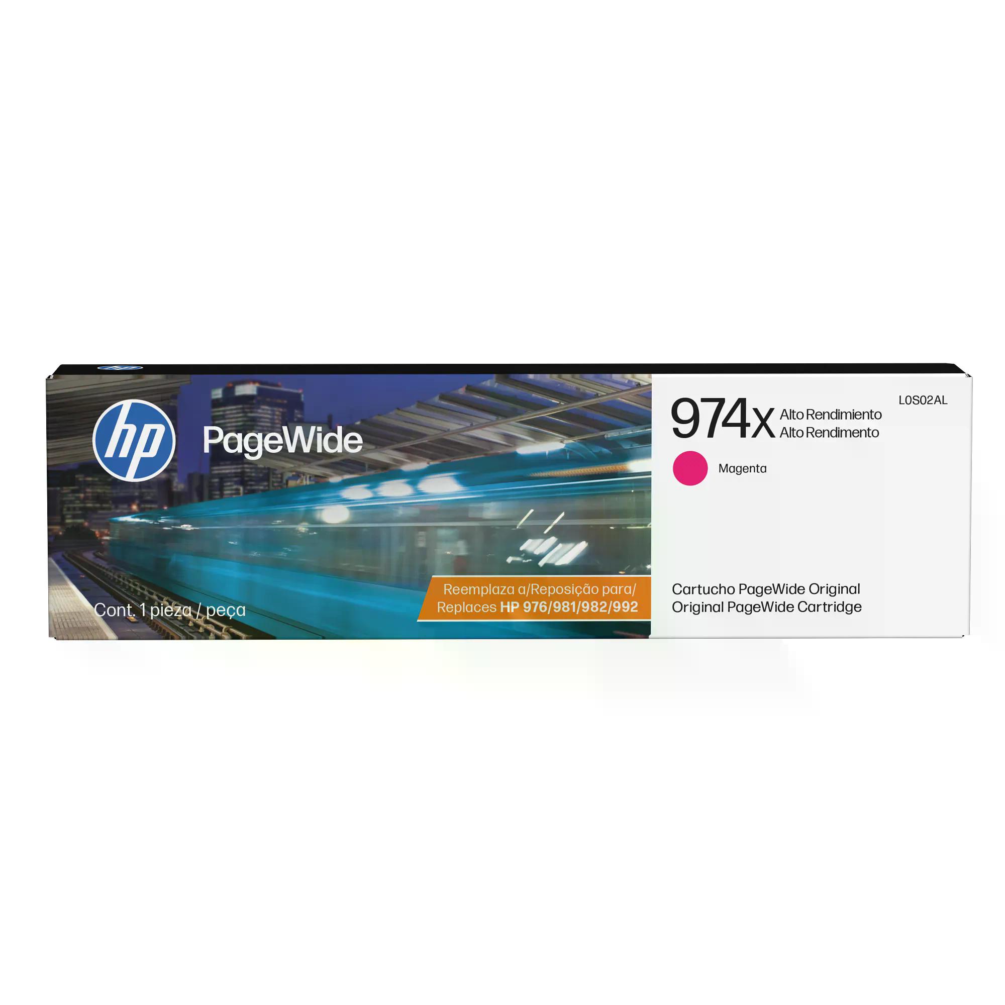 CARTUCHO TINTA HP PAGEWIDE MAGENTA 974X (L0S02AL)