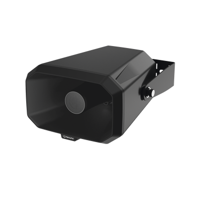 Altavoz IP Tipo Corneta / 10W / PoE+ / E/S de Alarma / Para integración con sistema Hanwha / IP66 / SIP, IPv4, HTTP, DNS, NTP, TCP, UDP, ARP.