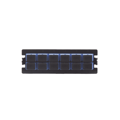 Placa Acopladora para Distribuidor de Fibra Óptica LP-ODF-8024, Incluye 12 Acopladores SC Simplex para Fibra Monomodo (12 Fibras)