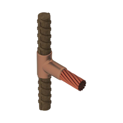 Molde para Soldadura exotemica para cable Horizontal cal. 2/0 a Varilla Corrugada Vertical de 5/8