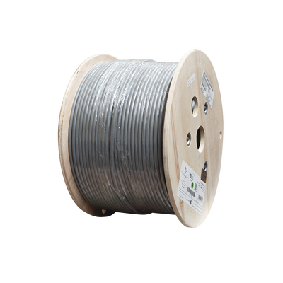 Bobina de Cable Blindado F/UTP de 4 Pares, Z-MAX, Cat6A, Soporte de Aplicaciones 10GBase-T, CM, Color Gris, 305 Metros (1000 Pies)