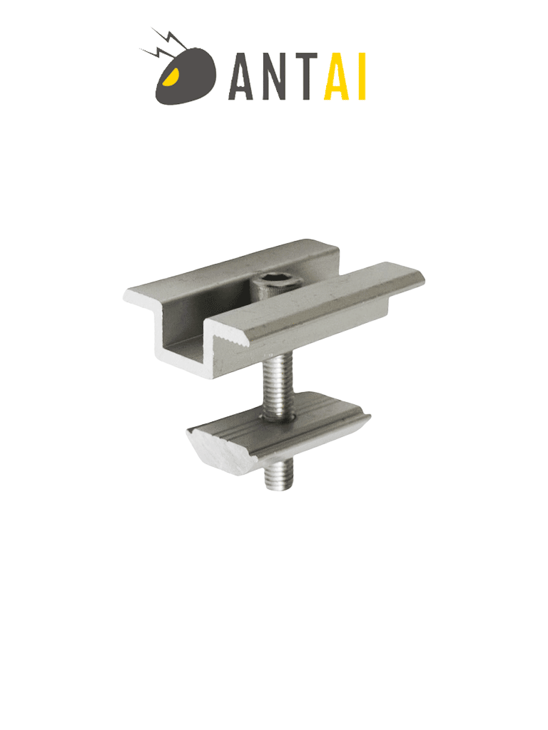 Abrazadera media 30 a 35 mm - Middle Clamp 30 a 35mm -  Aluminio anodizado de alta resistencia - ANTAI SOLAR