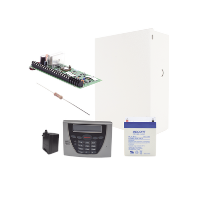 Panel de Alarma VISTA48LA con Teclado Alfanumérico 6460S, Batería y Transformador