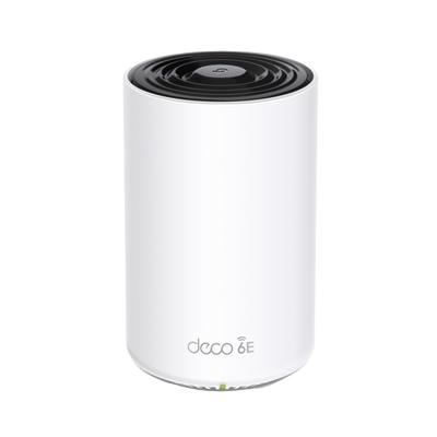 Router Inalámbrico MESH Interior para Hogar / Triple Banda Wi-Fi 6E AX5400 Mbps / 3 Puerto Gigabit WAN/LAN / 4 Antenas Internas / Administración Mediante la App Deco (iOS, Android) / Protección HomeShield