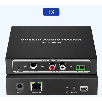 Transmisor Extensor Matriz de Audio IP TT-MOIP-A | HDMI sobre IP | Conexión Uno a Uno, Uno a Muchos y Muchos a Muchos | Distancia 120m Cat6/6A/7 | Múltiples Interfaces de Audio | Protección ESD y Rayos