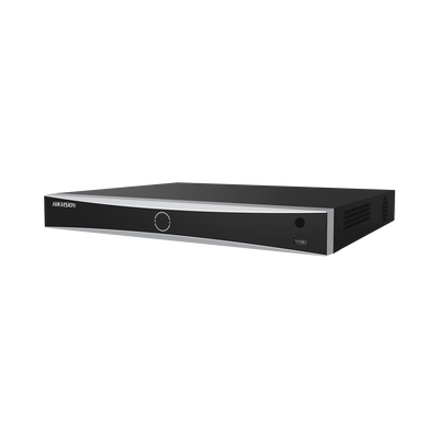 (ACUSENSE / Evita Falsas Alarmas) NVR 12 Megapixel (4K) / Reconocimiento Facial / 8 Canales IP / Base de Datos / 8 Puertos PoE+ / 2 Bahías de Disco Duro / Switch PoE 300 mts Modo Extendido 