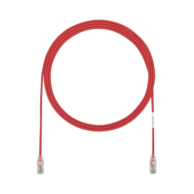 Cable de Parcheo TX6, UTP Cat6, Diámetro Reducido (28AWG), Color Rojo, 0.91 Metros (3 Pies)