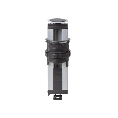 Teleblock Simon K45 para Voz, Datos, Multimedia o Contactos Eléctricos / Capacidad para 5 Módulos K45 / Apertura Automática con Tapa Abatible / Instalación en Mobiliario de Oficina o Comercial / (KTLE205CY)