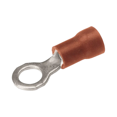 Zapata Terminal de Ojillo  para Tornillo 1/8 in (3 mm) calibre 22-16 AWG con aislamiento de vinilo.