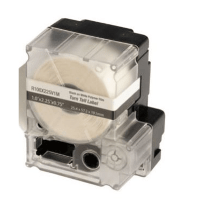 Casete de 75 Etiquetas Autolaminadas Turn-Tell, Con Rotación para Mejor Visibilidad, para Cables Categoría 6 FTP y Categoría 6a/10Gig, Calibre AWG 8 - 4