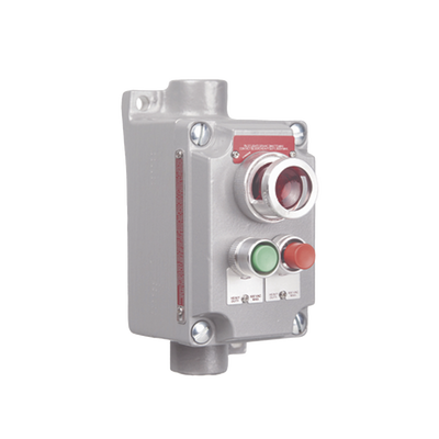 Estación de Control Terminal con 2 Botones Pulsadores Rojo-Verde y Luz Piloto Roja / Entrada 3/4