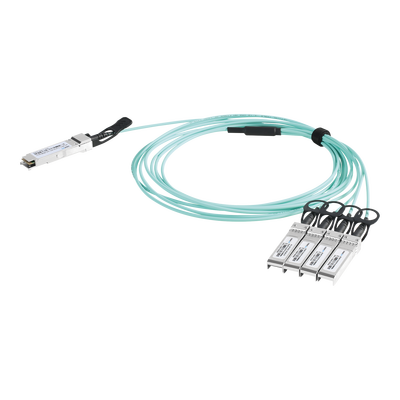 Cable AOC QSFP+ de 40 Gbps a 4x 10 Gbps / Cable de fibra óptica Activo / Longitud: 1 metro 