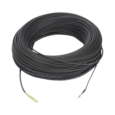 Rollo de Fibra Óptica Drop Redonda G657A2 Monomodo Simplex de 150 Metros (492.13 Pies) con Conectores SC/APC-SC/APC para Instalaciones Aéreas, Subterráneas o a la Intemperie