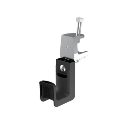 Sujetador STRONGHOLD tipo J (J-Hook), Con Abrazadera de Tornillo para Montaje, Hasta 8 Cables Cat6, Nylon 6.6, Color Negro, 1 pieza