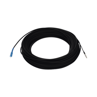 Rollo de Fibra Óptica Drop Redonda G657A2 Monomodo Simplex de 100 Metros (328.08 Pies) con Conectores SC/UPC-SC/UPC para Instalaciones Aéreas, Subterráneas o a la Intemperie