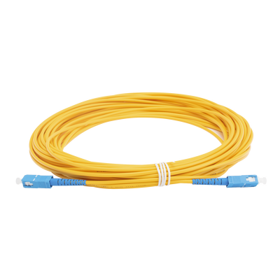 Jumper de Fibra Óptica Monomodo SC/UPC - SC/UPC Simplex, Color Amarillo, 15 Metros (49.21 Pies)