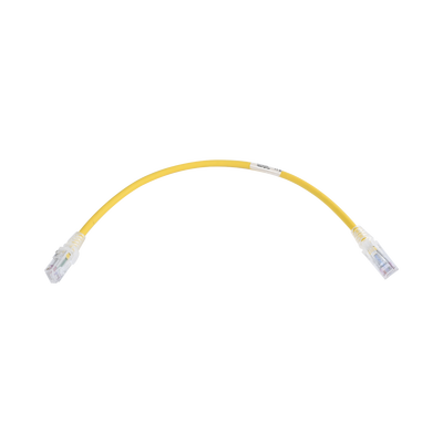 Patch Cord MC6 Modular Cat6 UTP, CM/LS0H, 0.3 Metros (1 Pie), Color Amarillo