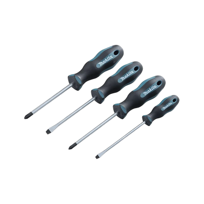 Juego de 4 Desarmadores, 2 de Punta Phillips y 2 de Punta Plana