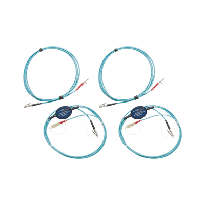 Kit de Cables de Referencia de Comprobación Multimodo CertiFiber Pro, Para Fibras con Conectores LC de 50µm (2 SC/LC Metálico, 2 LC/LC Metálico), de 2 Metros (6.56 Pies)