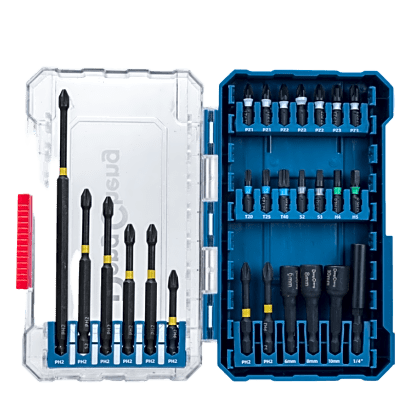 Juego de 26 de Puntas de Destornillador de impacto, Entrada Hex. 1/4"
