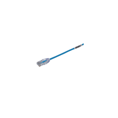 Cable de Parcheo TX6, UTP Cat6, Diámetro Reducido (28AWG), Color Azul, 0.5 Metros (1.64 Pies)