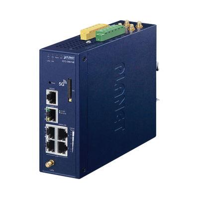 (LoRa) Gateway Industrial LoRaWAN Celular 5G NR Con  5 Puertos 10/100/1000T