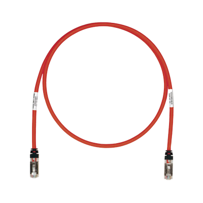 Patch Cord Cat6A, Blindado S/FTP, CM/LS0H, 7.62 Metros (25 Pies), Color Rojo