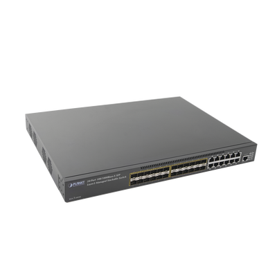 Switch Core Capa 3 de 24 Puertos SFP 1Gbps con 12 Puertos RJ-45 1Gbps Compartidos + 2 Slots de expansión